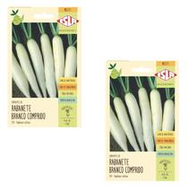 2X Sementes de Rabanete Branco Comprido ISLA