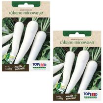 2X Sementes de Rabano Minowase (Rabanete Japonês) TOPSEED 2X Sementes de Rabano Minowase (Rabanete Japonês) TOPSEED