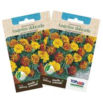 2X Sementes de Tagetes Anão Dobrada (Sortida) TOPSEED
