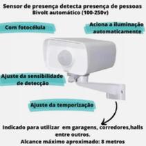 2X Sensor De Presença Iluminação Externo Branco Bivolt Mpx-4 2X Sensor De Presença Iluminação Externo Branco Bivolt Mpx-4