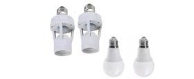 2X Sensores Presença Fotocélula com Lâmpada LED E27 Forte 2X Sensores Presença Fotocélula com Lâmpada LED E27 Forte