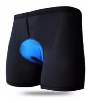 2X Shorts Gel Silicone 3D Coolmax Azul Ciclismo Bicicleta Cu