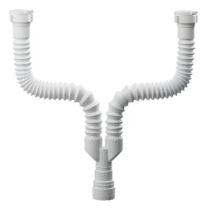 2X Sifão Sanfonado Universal Branco Duplo Astra 2X Sifão Sanfonado Universal Branco Duplo Astra