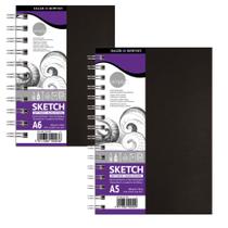 2x Sketchbook Daler Rowney Espiral 100g A5 A6 Capa Dura 54 FOLHAS