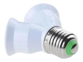 2X Soquete Bocal Adaptador Duplo Tipo Y Duas Lampadas E27