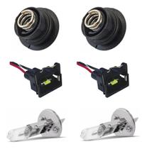 2x Soquete E 2x Conector 2x Lâmpada H1 Mb 1620/cargo/volks