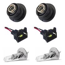 2x Soquete E 2x Conector 2x Lâmpada H1 Mb 1620/cargo/volks