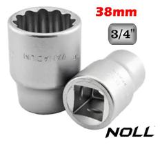 2X Soquete Pito Estriado Encaixe 3/4 - 38Mm Cromo Vanádio No 2X Soquete Pito Estriado Encaixe 3/4 - 38Mm Cromo Vanádio No