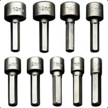 2X Soquetes Bits Canhao 1/4 Para Furadeira Parafusadeira 9 P 2X Soquetes Bits Canhao 1/4 Para Furadeira Parafusadeira 9 P