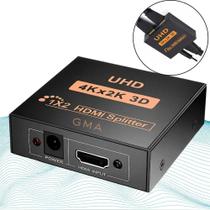 2X Splitter Hdmi Distribuidor Divisor 1X2 4K 3840P Duplicado