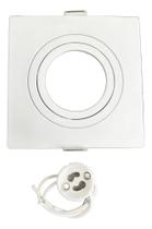 2X Spot De Embutir Dicroica Quadrado Mr16 Face Plana Branco