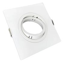 2X Spot De Embutir Pix Quadrado Plano Móvel Mr16 Branco