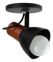 2X Spot De Sobrepor Direcionável 1 E 27 Cobre Preto Branco E