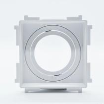 2X Spot De Teto No Frame Par20 Quadrado Recuado Branco Save