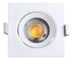 2X Spot Led 7W 3000K Branco Quente Quadrado Direcionavel Gal