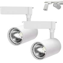 2x Spot Luminária Led Trilho Eletrificado Branca 7w 3500k 2x Spot Luminária Led Trilho Eletrificado Branca 7w 3500k