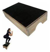 2X Step 50X27X10 Madeira Academia Exercícios Ginastica/Fitne