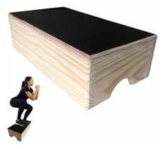 2X Step Caixote 50X27X15 Madeira Pinus Academia Ginastica