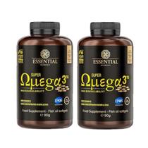 2x Super Ômega 3 TG 1000mg 90 Cápsulas Essential Nutrition