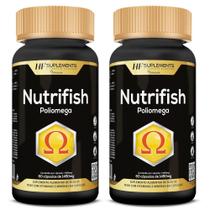 2x suplemento alimentar oleo de peixe com vitaminas minerais - HF SUPLEMENTS