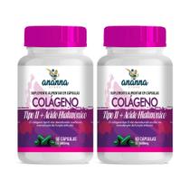 2x Suplemento Colágeno Tipo 2 c/ Ácido Hialurônico 60 Caps 500mg