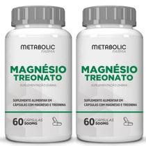 2x Suplemento De Magnesio Puro 500mg 120cáp Metabolic Farma
