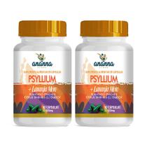 2x Suplemento Psyllium c/ Laranja Moro 60 Caps 500mg