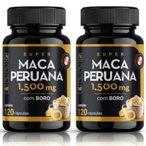 2x Suplemento Testo Boro 8mg Dose Super 120 Caps Cafeina Sem Açucar