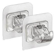 2X Suporte Adesivo Para Varão Haste Cabo Sem Furar Parede 2