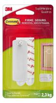2X Suporte Adesivo Quadros Command Branco Grande Ate 2,3Kg 3