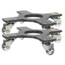 2X Suporte Alum. Invisível 21cm 4 Rodas até 140kg TECH PLANT