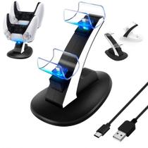 2X Suporte Base Duplo Carregador 2 Controles Com Led Ps5 Ori 2X Suporte Base Duplo Carregador 2 Controles Com Led Ps5 Ori