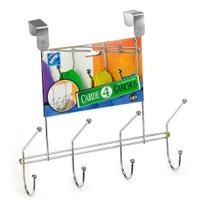 2X Suporte Cabide 4 Ganchos Encaixe De Porta Toalha Roupas C 2X Suporte Cabide 4 Ganchos Encaixe De Porta Toalha Roupas C