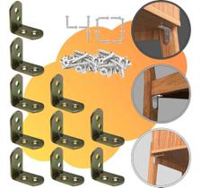 2X Suporte Cantoneira L Moveis 30 X 30 + Parafusos Bicro 10