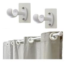 2X Suporte Cortina Adesivo Varão Até 28Mm Exclusivo Par 2 Pe