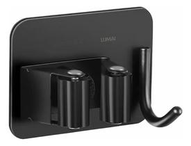 2X Suporte De Vassoura Individual De Inox Preto Instalação C