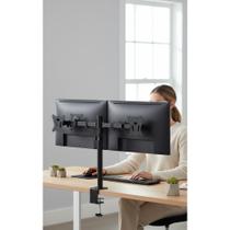2x Suporte Duplo 2 Monitores 10"-27" VESA Morsa Ajustável