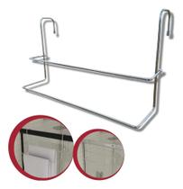 2X Suporte Duplo Porta Toalha Encaixe Para Box Banheiro Crom 2X Suporte Duplo Porta Toalha Encaixe Para Box Banheiro Crom