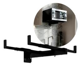 2X Suporte Microondas E Forno Eletrico Parede Aço Carbono
