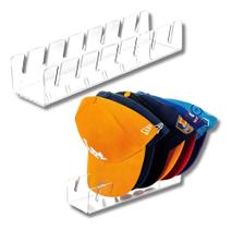 2X Suporte Organizador De Bonés Em Acrílico Expositor De Bon