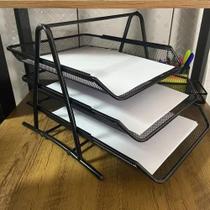 2X Suporte Organizador De Documento Papel A4 3 Bandejas