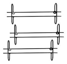 2X Suporte Organizador Taça Vinho Armários Adegas Preto 30Cm