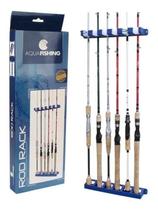 2X Suporte Para 6 Varas Pesca Aquafishing Rod Rack Pesca Bra