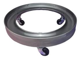 2X Suporte Para Botijão De Gás Reforçado Giratório 3 Rodinha