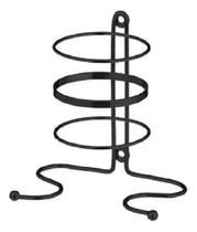 2X Suporte Para Secador Em Aço Organizador Banheiro Cor Pret