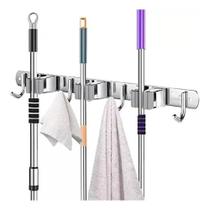 2X Suporte Pendurar Vassoura Pendurador Inox Mop Rodo Pá Org