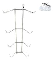 2X Suporte Porta Xícaras Suspenso Organizador Armário 8 Ganc