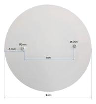 2X Tampa Cega Rente Espelho Redondo 14Cm Caixa Luz De Teto C 2X Tampa Cega Rente Espelho Redondo 14Cm Caixa Luz De Teto C