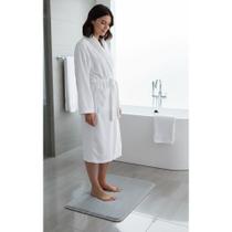 2x Tapete Banheiro Absorvente Viscoelástico Cinza 40x60cm 2x Tapete Banheiro Absorvente Viscoelástico Cinza 40x60cm