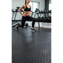2x Tapete Borracha Antiderrapante Moeda 4 Pçs Preto 50x50cm 2x Tapete Borracha Antiderrapante Moeda 4 Pçs Preto 50x50cm